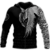 Viking Clothing Viking Raven Tattoo Hoodie RLT12 - Wonder Print Shop