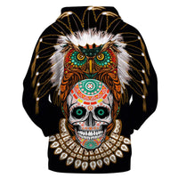 Native American Warrior Of Indian Skull All Over Hoodie LT10 - Wonder Print Shop