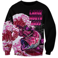 Largemouth Bass Fishing Pink Sweatshirt - Wonder Print Shop