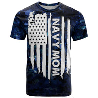 Mother's Day Navy Mom Camo Style Mom's Love Is Stronger Than Waves T Shirt TS07 - Wonder Print Shop