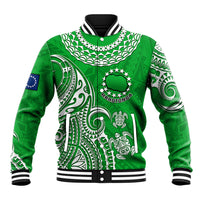 (Custom Personalised) Rarotonga Cook Islands Polynesian Turtle Art Baseball Jacket - Wonder Print Shop