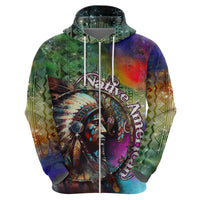 Native American Indian Chief Man Headdress Hoodie - Wonder Print Shop