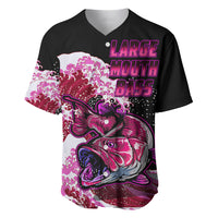 Largemouth Bass Fishing Pink Baseball Jersey LT9 - Wonder Print Shop