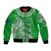 (Custom Personalised) Rarotonga Cook Islands Polynesian Turtle Art Bomber Jacket - Wonder Print Shop