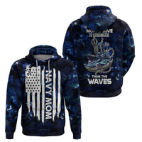 Mothers Day Navy Mom Camo Style Moms Love Is Stronger Than Waves Hoodie TS07 - Wonder Print Shop