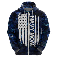 Mothers Day Navy Mom Camo Style Moms Love Is Stronger Than Waves Hoodie TS07 - Wonder Print Shop