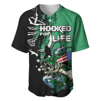 Bass Fishing Tournament - Hooked For Life Baseball Jersey TS07 - Wonder Print Shop