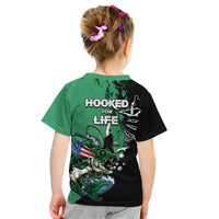 Bass Fishing Tournament - Hooked For Life Kid T Shirt TS07 - Wonder Print Shop