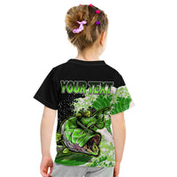 (Custom Personalised) Bass Fishing Green Kid T Shirt - Wonder Print Shop