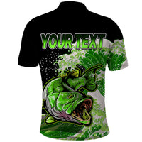 Custom Bass Fishing Green Polo Shirt - Wonder Print Shop