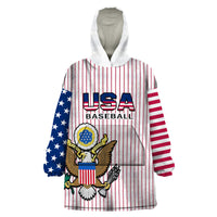 United States 2023 Baseball USA Coat Of Arms Wearable Blanket Hoodie - Wonder Print Shop