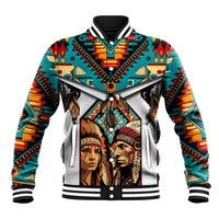 Native American Indian Indigenous Mix African Art Baseball Jacket - Wonder Print Shop