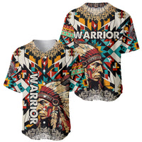 Native American Warrior Headdress with Skull Feather Baseball Jersey - Wonder Print Shop