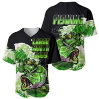 Largemouth Bass Fishing Green Baseball Jersey LT9 - Wonder Print Shop