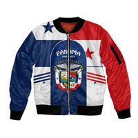 (Custom Text And Number) Panama 2023 Baseball Flag Sporty Version Sleeve Zip Bomber Jacket - Wonder Print Shop