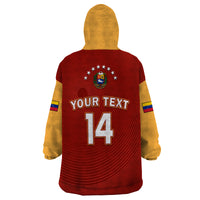 (Custom Text And Number) Venezuela 2023 Baseball Mix Coat Of Arms Wearable Blanket Hoodie - Wonder Print Shop