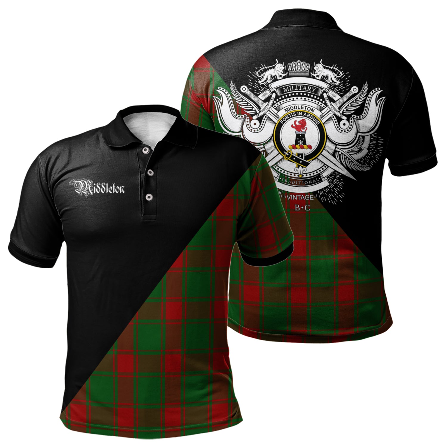 scottish-middleton-clan-crest-military-logo-tartan-polo-shirt