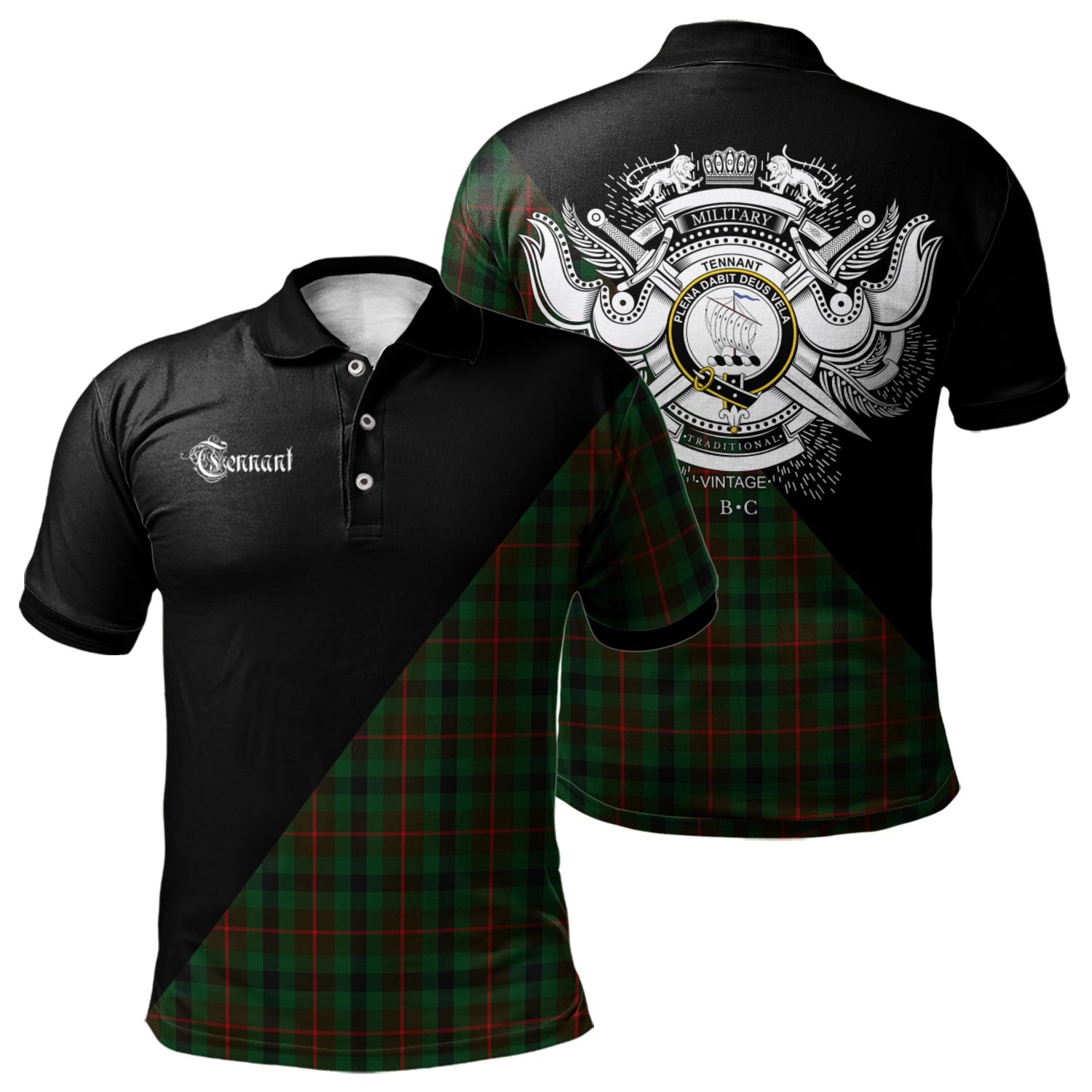 scottish-tennant-clan-crest-military-logo-tartan-polo-shirt