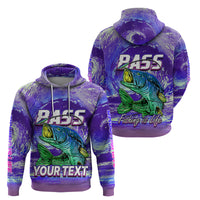 Custom Bass Fishing is Life Hoodie Hook Sport Largemouth Purple - Wonder Print Shop