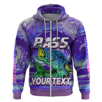 Custom Bass Fishing is Life Hoodie Hook Sport Largemouth Purple - Wonder Print Shop