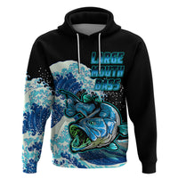 Custom Bass Fishing Hoodie Blue - Wonder Print Shop