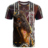 Native American Horse Painting Skull and Eagle Navajo Style T Shirt - Wonder Print Shop