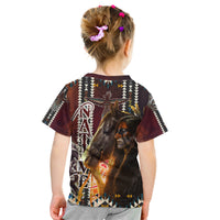 Native American Horse Painting Skull and Eagle Navajo Style Kid T Shirt - Wonder Print Shop
