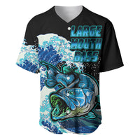 Largemouth Bass Fishing Blue Baseball Jersey LT9 - Wonder Print Shop