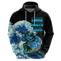 Largemouth Bass Fishing Blue Hoodie - Wonder Print Shop