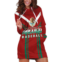 Mexico Baseball 2023 Sporty Style With Emblem Hoodie Dress - Wonder Print Shop