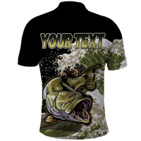 Custom Bass Fishing Gold Polo Shirt - Wonder Print Shop