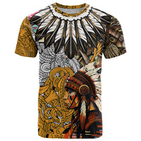 Native American Feather Hand Drawn Pattern T Shirt - Wonder Print Shop