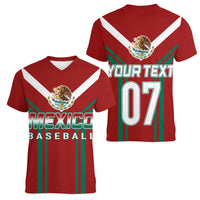 Mexico Baseball 2023 Sporty Style With Emblem Women V Neck T Shirt - Wonder Print Shop