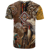 Native American Feather Hand Drawn Pattern T Shirt - Wonder Print Shop