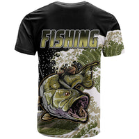Largemouth Bass Fishing Gold T Shirt - Wonder Print Shop