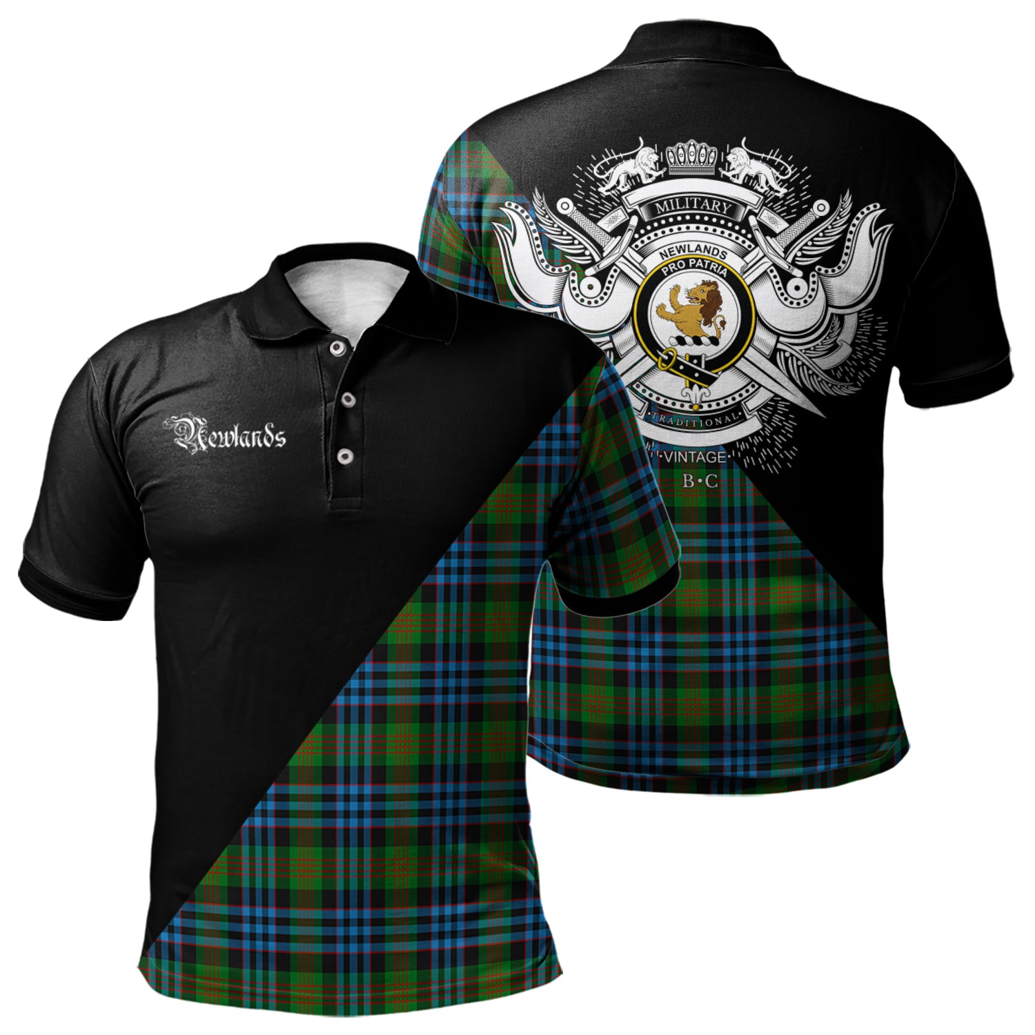 scottish-newlands-of-lauriston-clan-crest-military-logo-tartan-polo-shirt