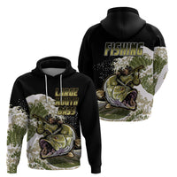 Largemouth Bass Fishing Gold Hoodie - Wonder Print Shop