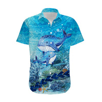 Mother and Baby Whale Mix Polynesian Style Hawaiian Shirt TS07 - Wonder Print Shop