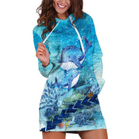 Mother and Baby Whale Mix Polynesian Style Hoodie Dress TS07 - Wonder Print Shop