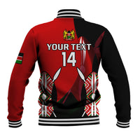 (Custom Text And Number) Kenya Rugby Sevens Sporty Version Baseball Jacket - Wonder Print Shop