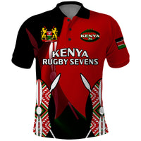 (Custom Text And Number) Kenya Rugby Sevens Sporty Version Polo Shirt - Wonder Print Shop