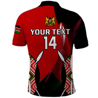 (Custom Text And Number) Kenya Rugby Sevens Sporty Version Polo Shirt - Wonder Print Shop