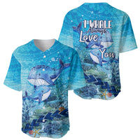 Mother and Baby Whale Mix Polynesian Style Baseball Jersey TS07 - Wonder Print Shop