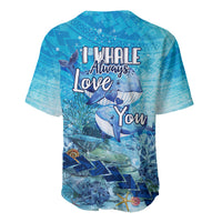 Mother and Baby Whale Mix Polynesian Style Baseball Jersey TS07 - Wonder Print Shop
