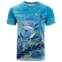 Mother and Baby Whale Mix Polynesian Style T Shirt TS07 - Wonder Print Shop