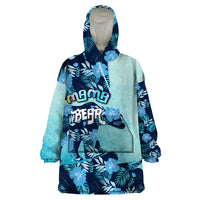 Mother's Day Floral Mama Bear Wearable Blanket Hoodie TS07 - Wonder Print Shop