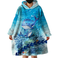 Mother and Baby Whale Mix Polynesian Style Wearable Blanket Hoodie TS07 - Wonder Print Shop