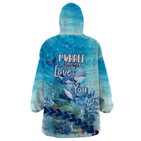 Mother and Baby Whale Mix Polynesian Style Wearable Blanket Hoodie TS07 - Wonder Print Shop