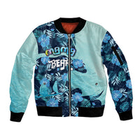 Mother's Day Floral Mama Bear Sleeve Zip Bomber Jacket TS07 - Wonder Print Shop
