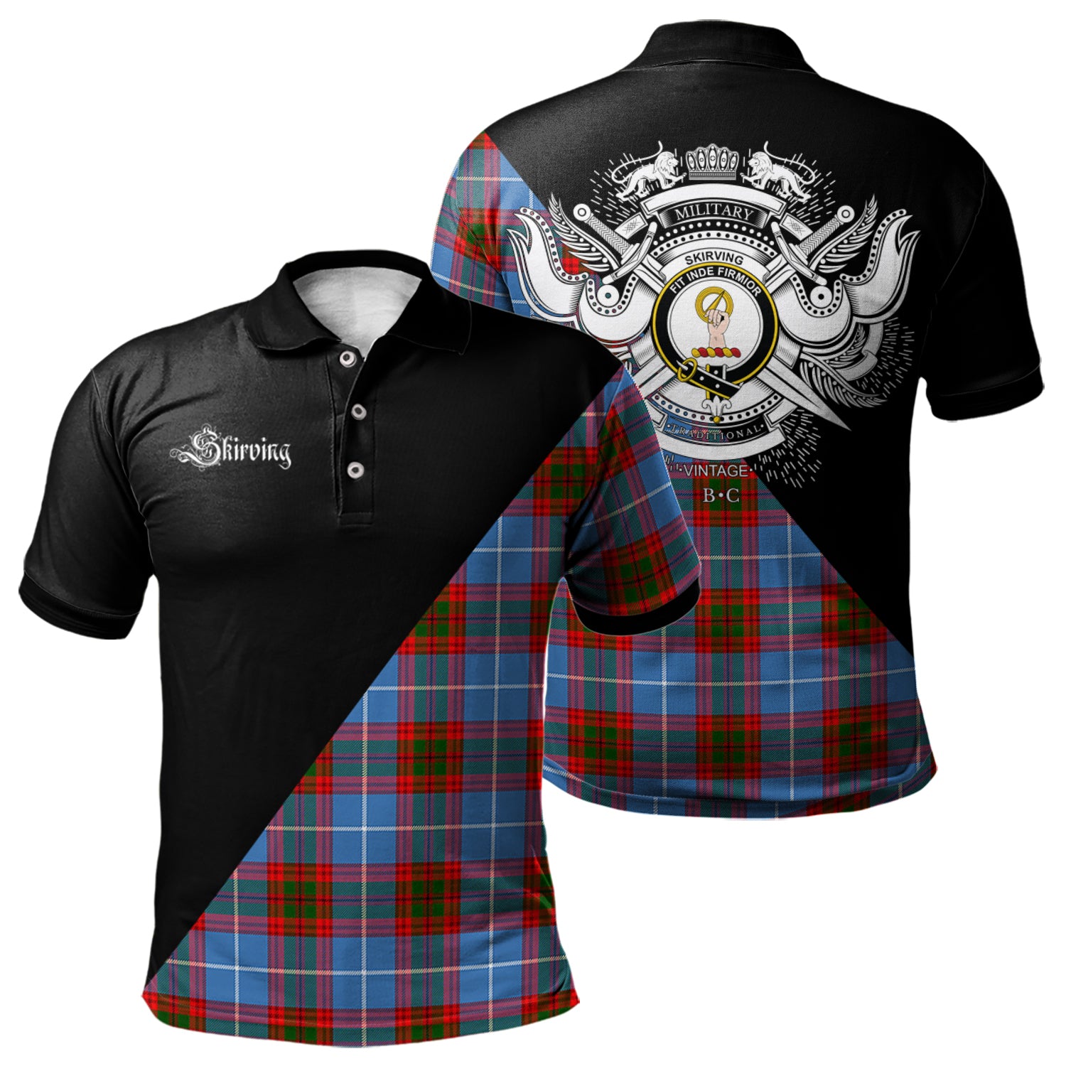 scottish-skirving-clan-crest-military-logo-tartan-polo-shirt